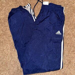 Vintage Adidas Navy Blue Embroidered Logo Track Pants  Size: Medium